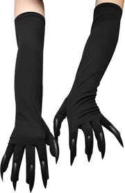 Manopole da gatto con artigli - unghie lunghe dita artigli - accessori da cosplay gatto - costume Halloween party - 1 coppia nera .