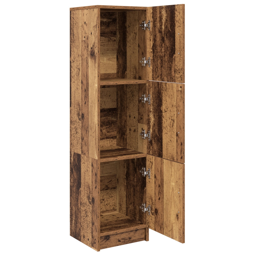 Mobiletto Marrone Legno Vecchio Veneer di Legno Compatto