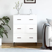 Credenza-Buffet-Armadio da cucina 69,5x34x90 cm in Legno Multistrato Bianco Lucido 121205