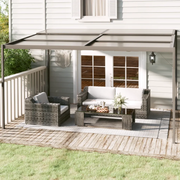 Gazebo con Tetto Antracite 4x3x2,5 m in Alluminio e Acciaio