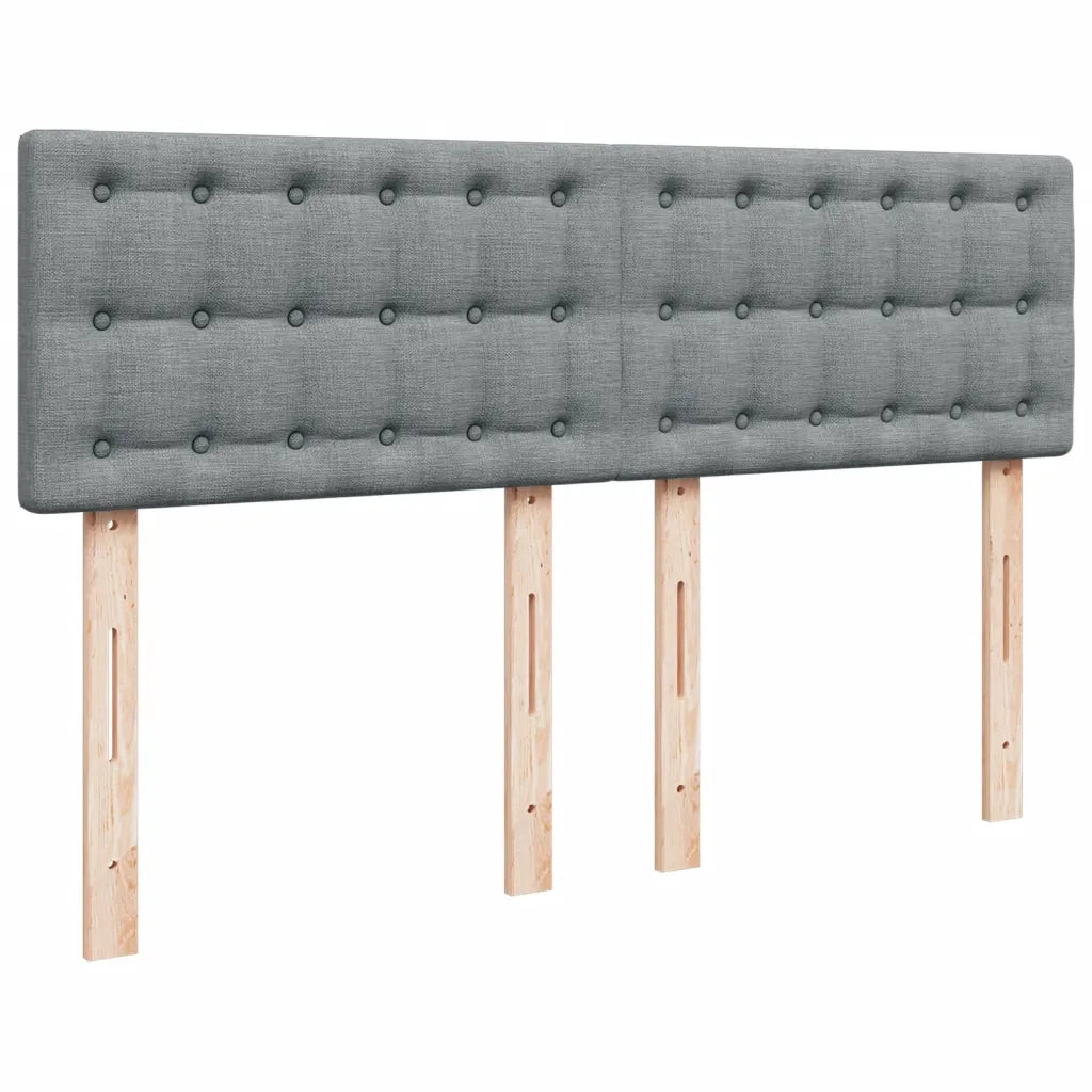Giroletto a Molle con Materasso Grigio Chiaro 140x200cm Tessuto 3286717