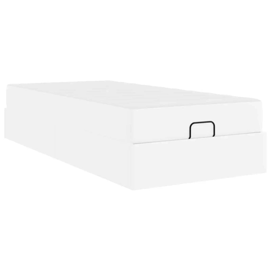Struttura letto con materasso con materasso 2 pcs Bianco PVC