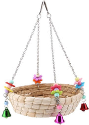 Giocattolo per uccelli - Ammortizzato - Sospeso - Fattore di divertimento per uccelli - Piuma - Pappagallo - Piccione - Diametro 21,5 cm - Non tossico - Giocattolo per uccelli ammortizzato