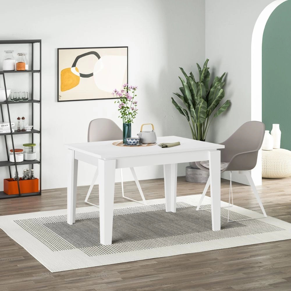 Tavolo allungabile Megaron 120x80 cm colore bianco