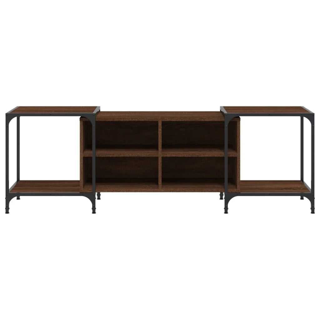 Mobile TV multimediale scaffale TV credenza mobile TV sala da pranzo soggiorno camera da letto rovere 153 x 37 x 50 cm legno ingegnerizzato marrone 02_0027185