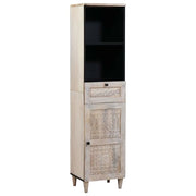 vidaXL Mobile da Bagno Bianco 38 x 33.5 x 160 cm Legno Massiccio Mango