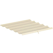 TETTO PER GAZEBO PERGOLA CON 10 FORI DI DRENAGGIO IN POLIESTERE, 250X255 CM, PER PERGOLA 3X3M, CREMA