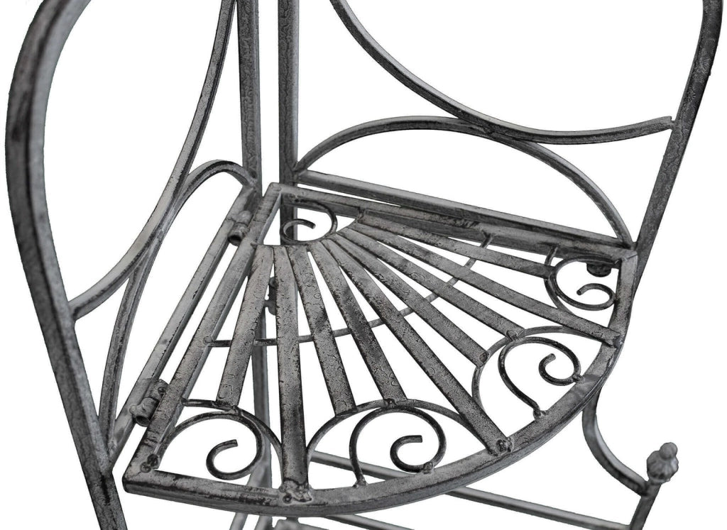 Eatagere 3 piani bianco ossidato in Acciaio cm 49x35x115 - NARDI
