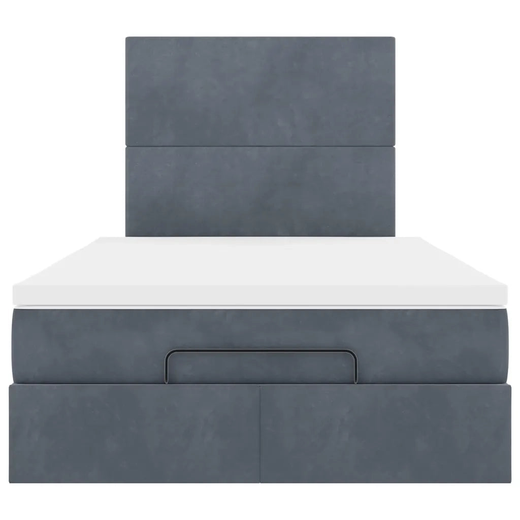 Struttura Letto Pouf con Materassi 120x200 cm Velluto
