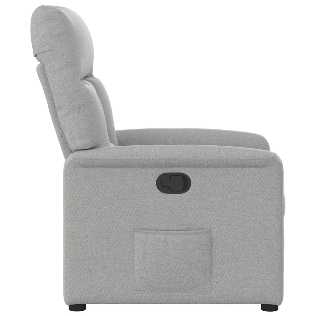 Poltrona Reclinabile in Tessuto Grigio Nuvola 4015551