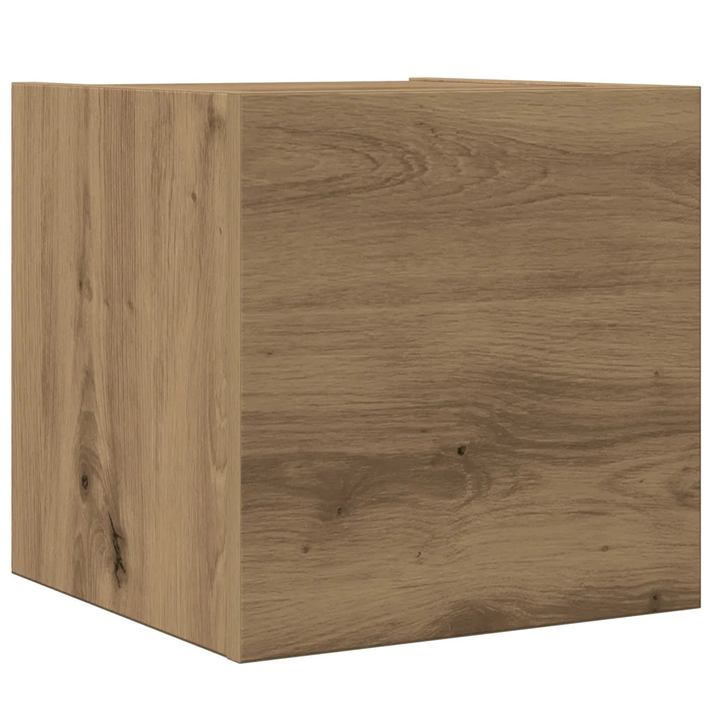 Set Mobile TV 8 pz Montato a Parete Rovere in Legno Multistrato 3329148