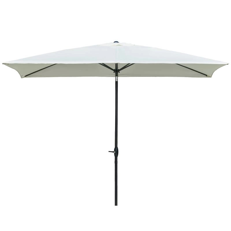 OMBRELLONE DA GIARDINO RETTANGOLARE INCLINAZIONE REGOLABILE  200 X 300 CM BEIGE