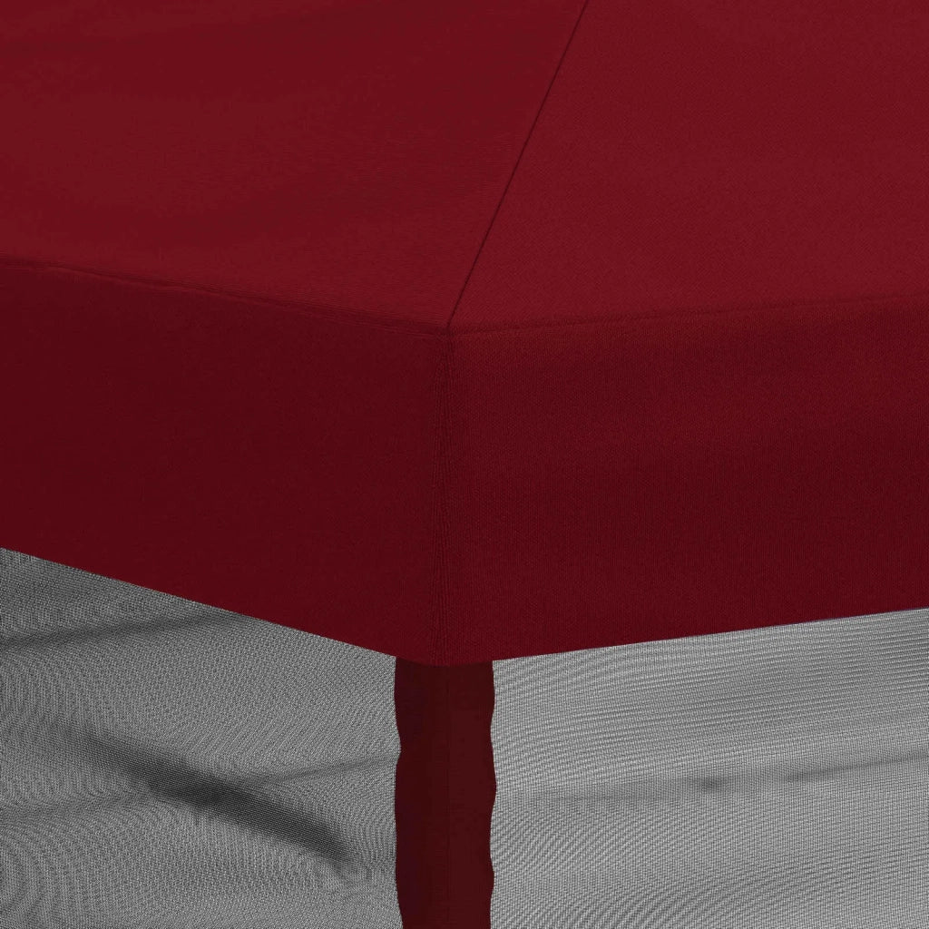 Copertura Gazebo con Pareti Laterali 6 x 3 m Borgogna 900420