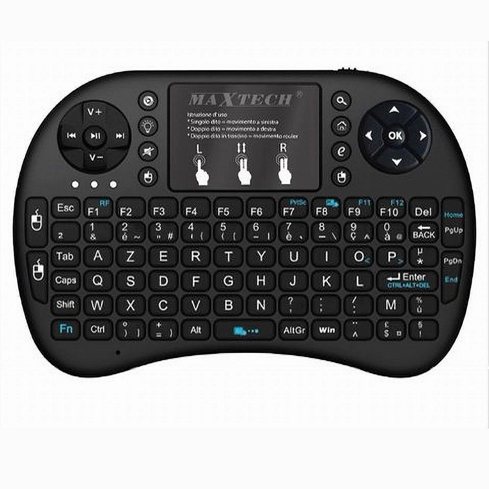Trade Shop - Mini Tastiera Wirelesss Wifi Ek-100m Per Smart Tv Box Playstation Xbox Pc Laptop -