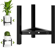 Standaarda Terra Verde per Piantine da 20-30 cm - Nero - Resistente alla Ruggine - Sostegno fino a 200 lbs - Per Interni e Esterni