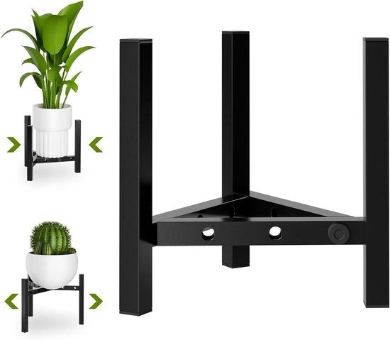 Standaarda Terra Verde per Piantine da 20-30 cm - Nero - Resistente alla Ruggine - Sostegno fino a 200 lbs - Per Interni e Esterni
