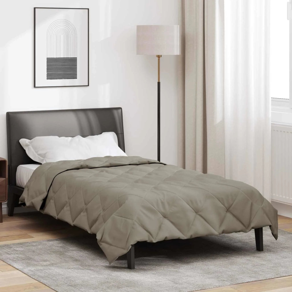 Piumone | Duvet Completo Annuale Grigio chiaro 135 x 220 cm Microfibra