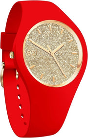 Orologio da donna con cinturino in silicone - colore rosso - 021080 (Medium)