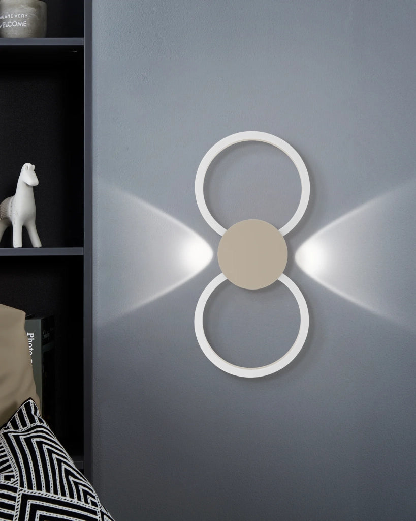 Plafoniera Moderna Venticello 1 Alluminio Marrone 2 Luci Led 20,9W 2400+135Lm