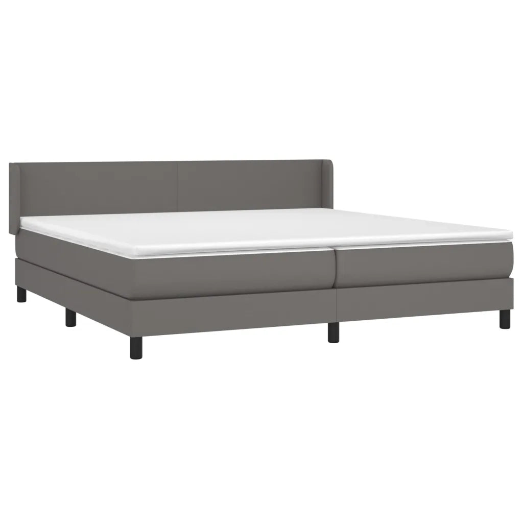 Giroletto a Molle con Materasso Grgio 200x200 cm in Similpelle 3130683