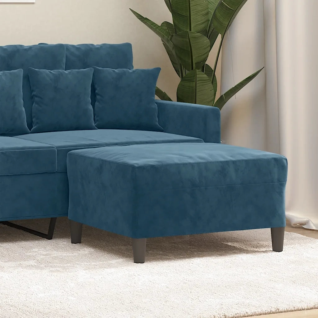 Poggiapiedi Blu 70x55x41 cm in Vellutocod mxl 78628