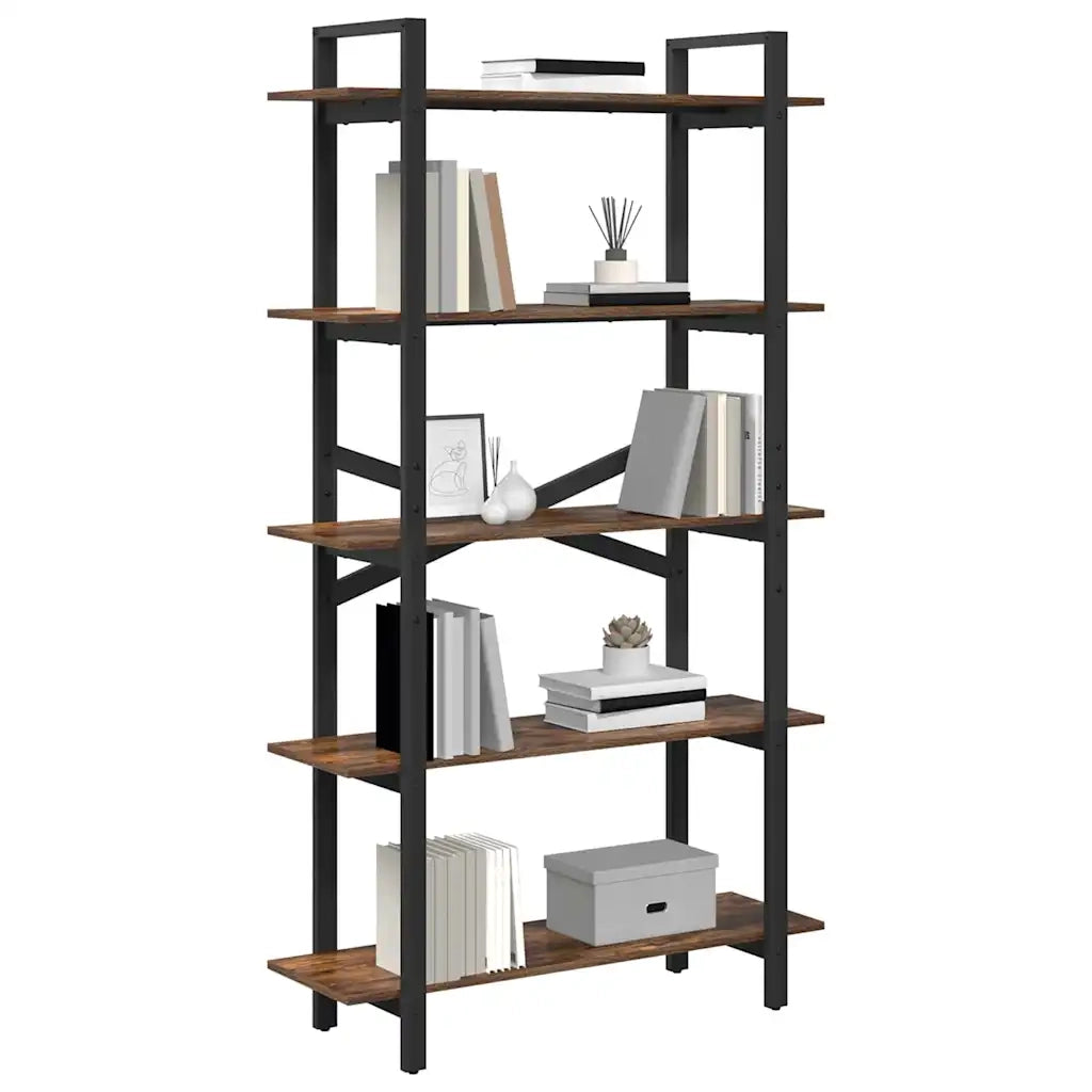 Libreria Rovere fumé 100 x 33,5 x 178 cm Legno multistrato 883936