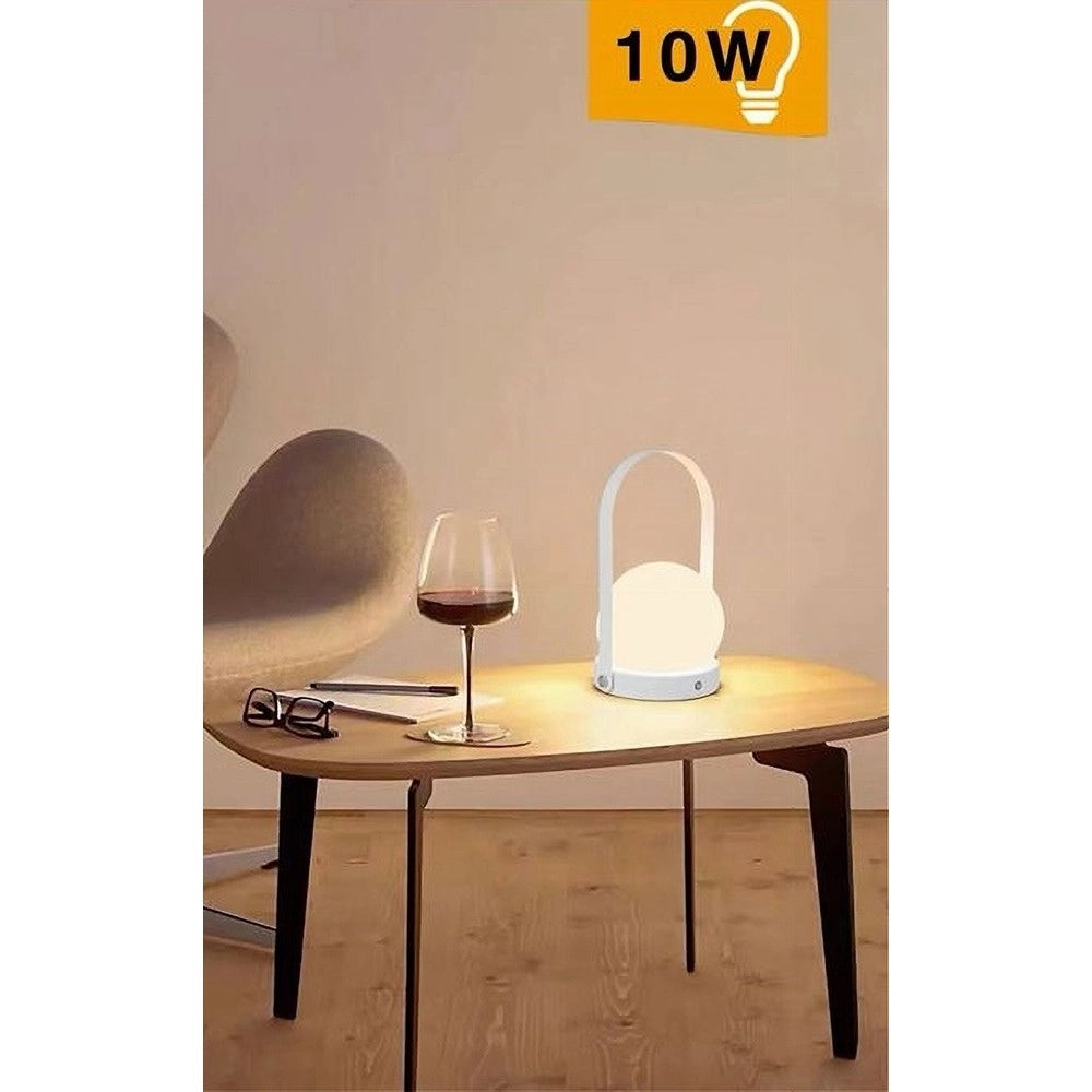 Trade Shop - Lampada Led Da Tavolo Ricaricabile Portatile Lume 3 Colorazioni Di Luce D29-b3c -