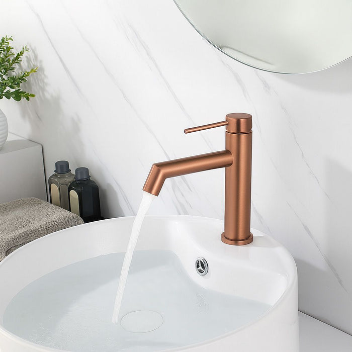Rubinetto Da Lavabo Rea Foss Brush Copper Low