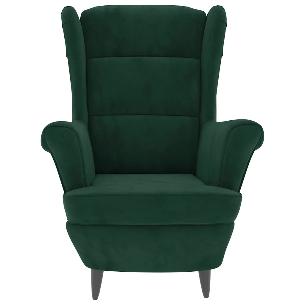 Divano Sedia-Poltrona Verde Scuro Velluto 376266