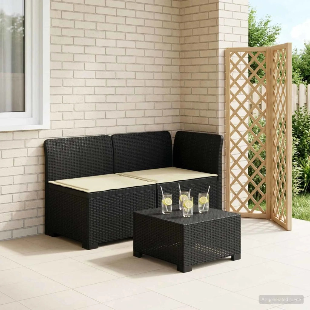 Divano da Giardino a 2 Posti con Cuscini Aspetto Rattan PP 8011924