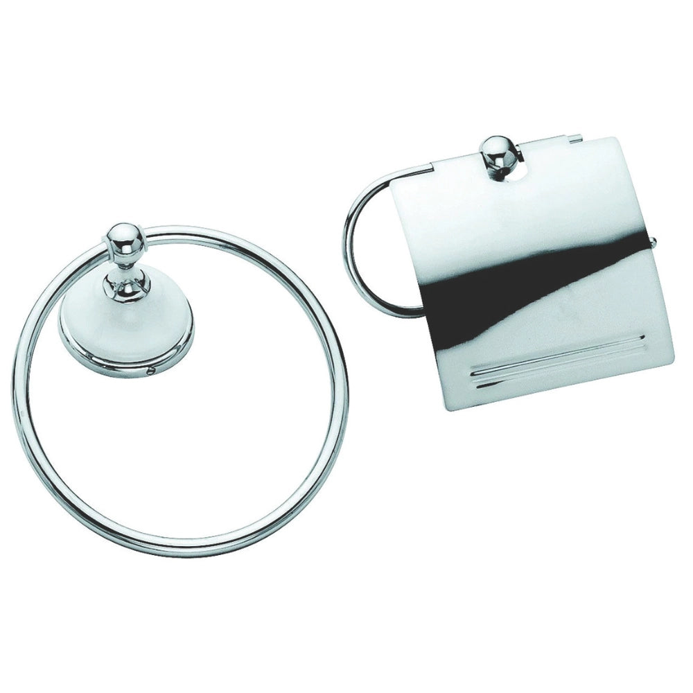 Accessori set bagno serie tic in inox cromato