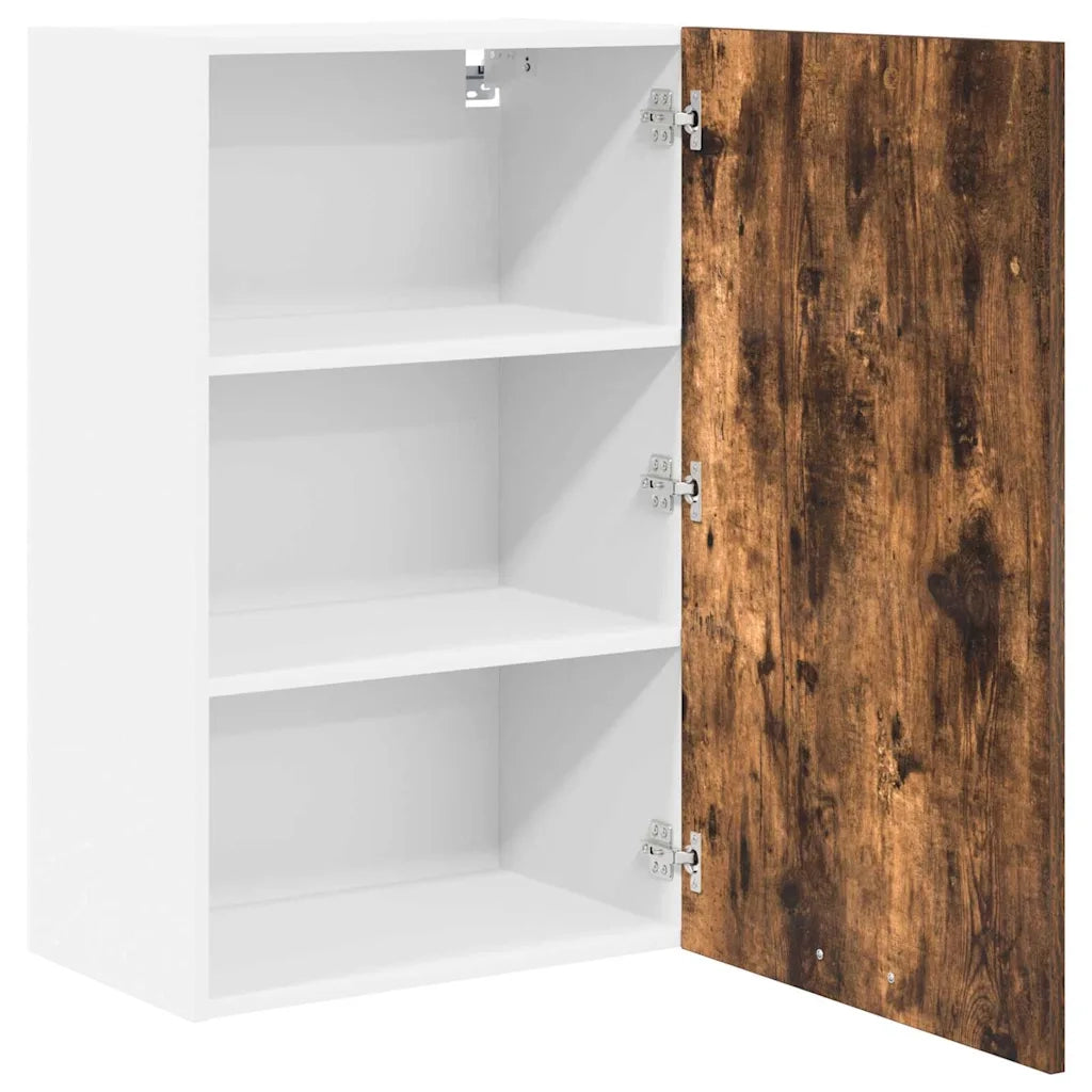Armadio pensile Rovere Affumicato e Bianco 50 x 31 x 80 cm
