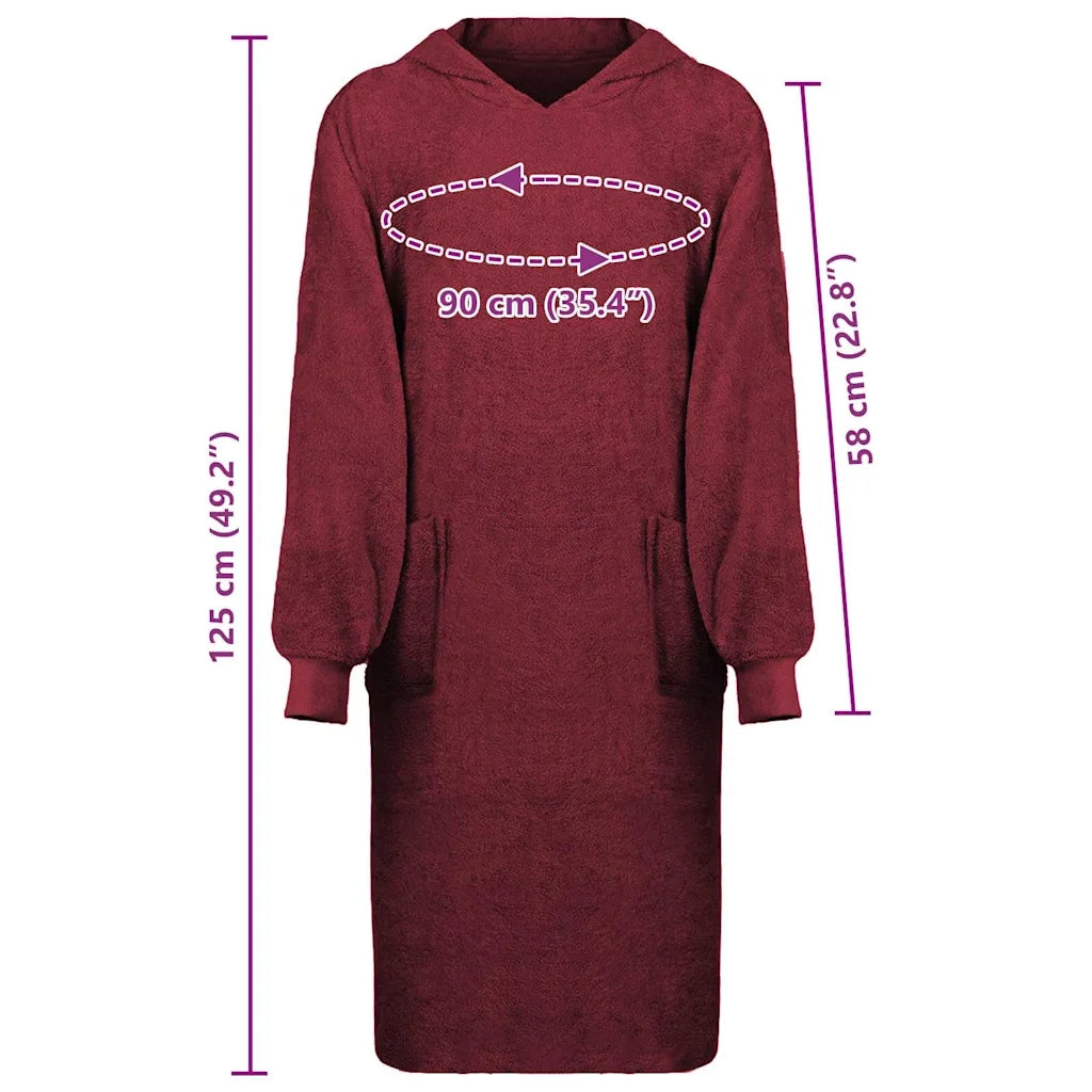 vidaXL Robe KINN Rosso xl Cotone
