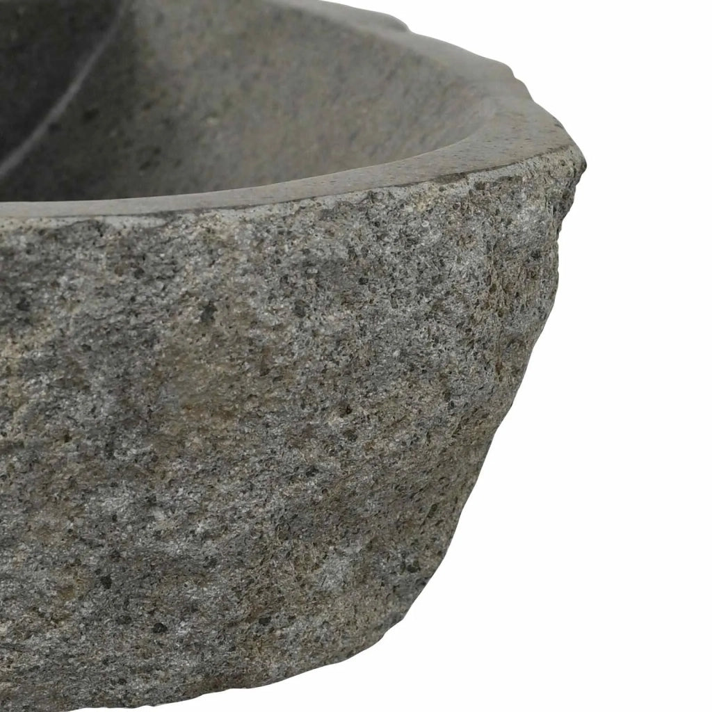 Lavabo a parete Grigio 37 x 30 x 12 cm Pietra fiume 4103951
