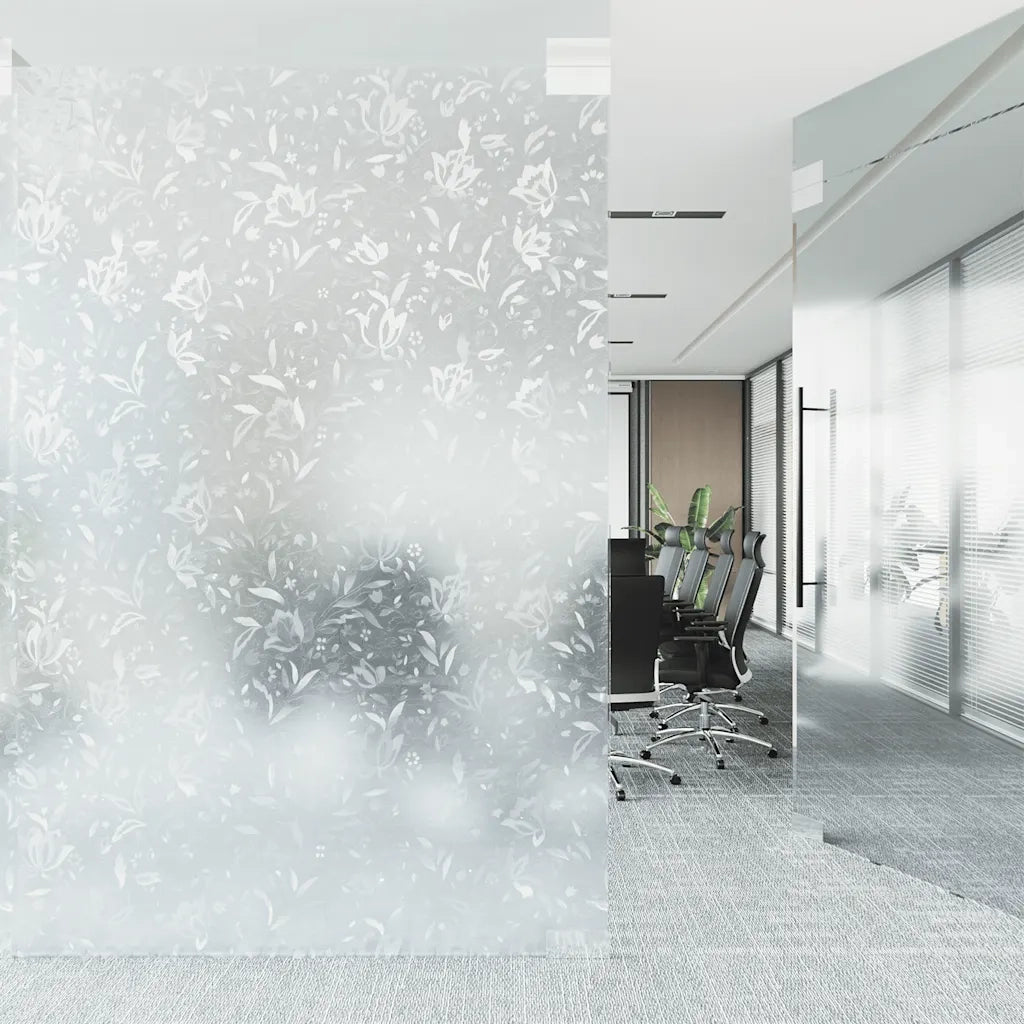Pellicola per Finestra Smerigliata Motivo Fiore 90x500 cm PVC CFW7304355