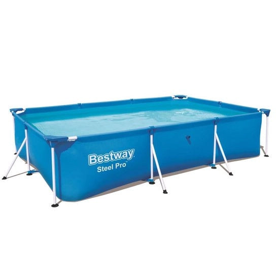 Piscina in acciaio con struttura 300x201x66 cm 56404