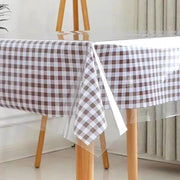 Telaio per tavolo trasparente 0,2 mm - lavabile - copertura per tavolo all'aperto - protezione per scrivania - resistente ai graffi - resistente al calore 100 x 180 cm