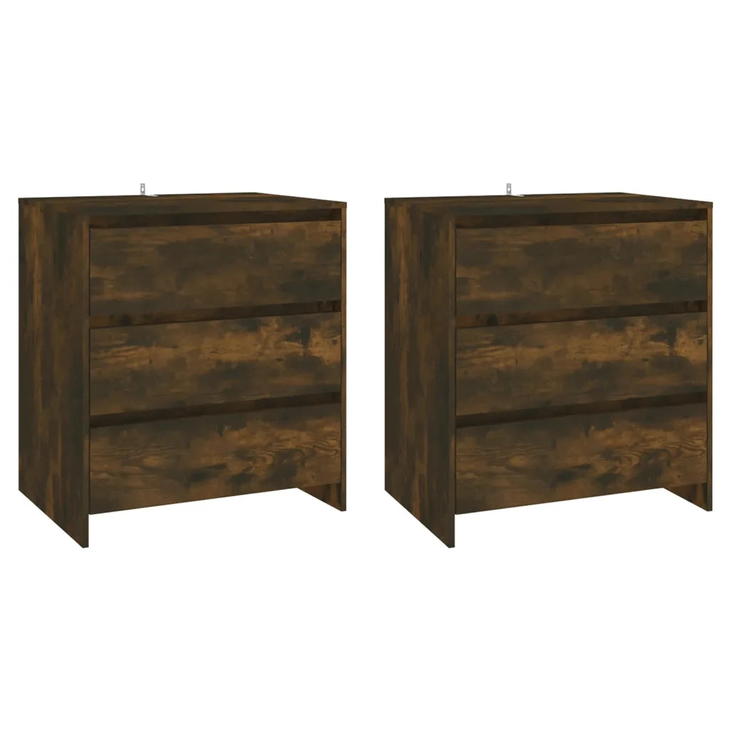 Credenze 3 pz Rovere Fumo in Legno Multistrato 3098070