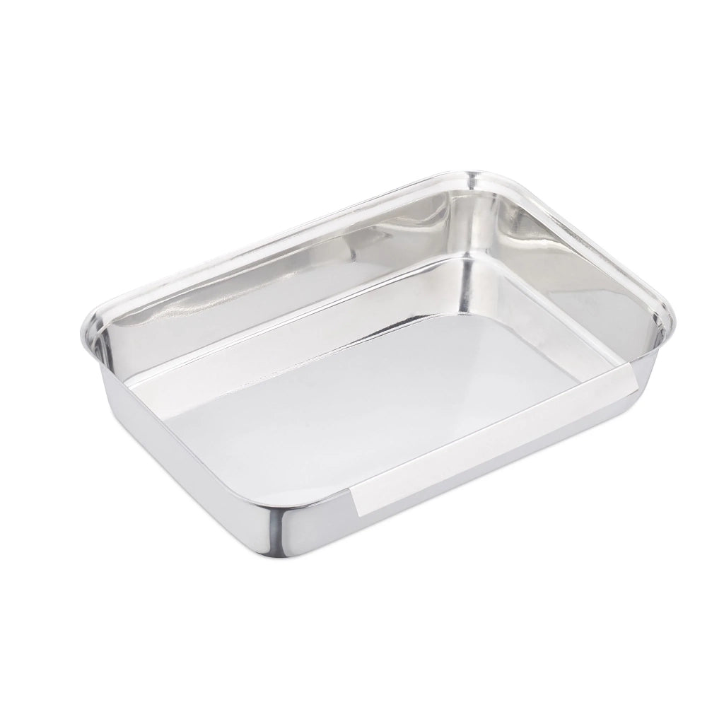 Set di stampi per impanare da cucina 4 x 17 x 23 cm per carne pesce verdure in acciaio inossidabile argentato 13_0007111