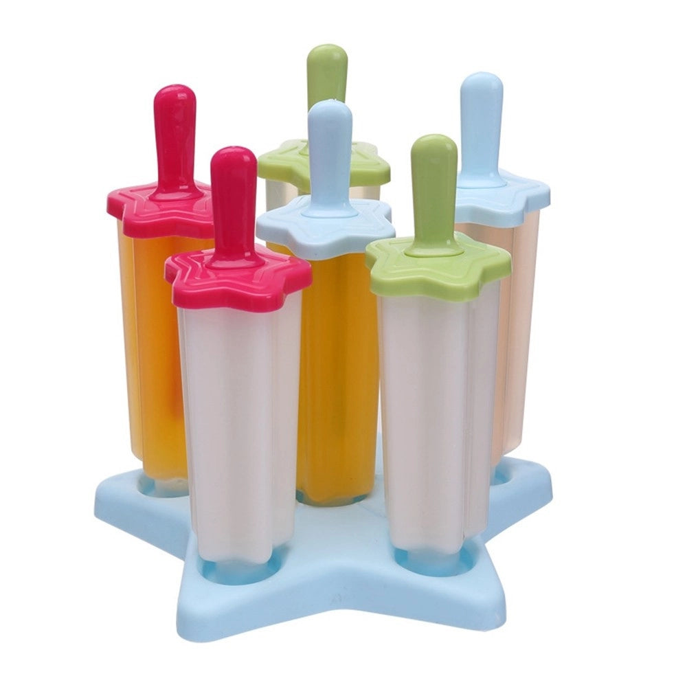 Trade Shop - 6 Formine Stampo Per Ghiaccioli Ghiacciolo Fatti In Casa Forme Stampi Ice Estate -