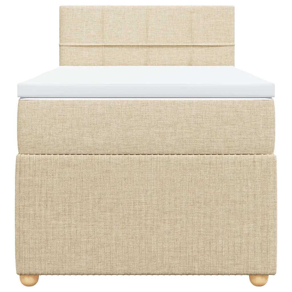 Giroletto a Molle con Materasso Crema 80x200 cm inTessuto 3289588