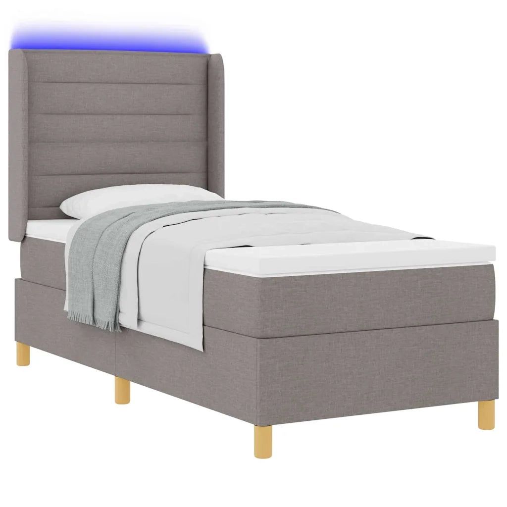 Letto a molle con strisce LED Talpa 100 x 200 cm Tessuto 3343620