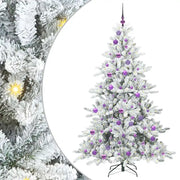 Albero di Natale | Decorazioni natalizie Artificiale con Rami Pieghevoli Bianco 180 cm
