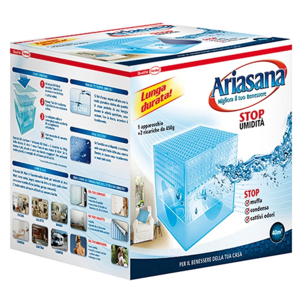 6pz assorbiumidita' in kit 'ariasana' kit 1 vaschetta+2 ricariche 450 gr. cod:ferx.805710nlm