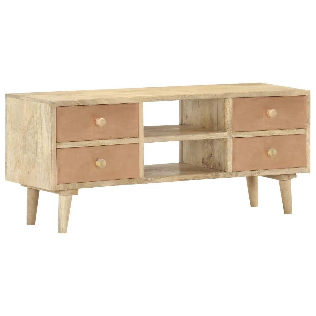 Mobile TV | Armadietto TV | Mobile Porta TV 110x30x45 cm in Legno Massello di Mango