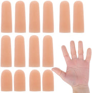 Protezione per le dita 14 pezzi - Condom per dita in silicone - Protezione per la punta delle dita - Protezione per il mignolo - Aiuto per la dermatite delle mani - Riduzione del dolore