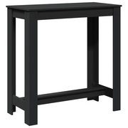 Tavolo da Bar Nero 102x50x103,5 cm in Legno Multistrato