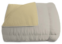 Trapunta Invernale 1 Piazza e Mezzo Doubleface 300gr Panna/ Grigio Chiaro