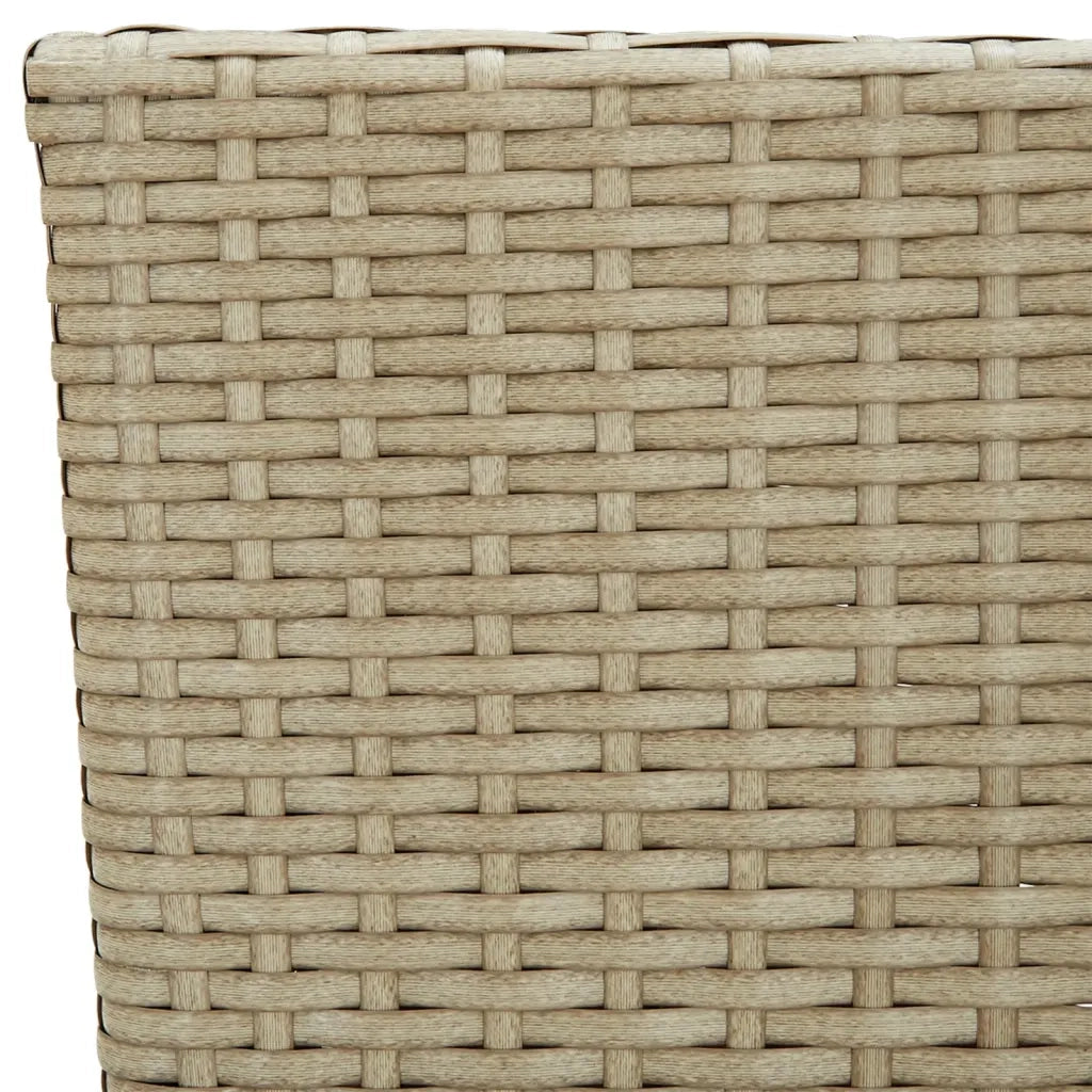 Sedie da Pranzo per Giardino 4 pz | Sedie da Esterno in Polyrattan Beige