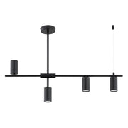 Lampada a sospensione moderna SAUR nera 4xGU10 Alfa